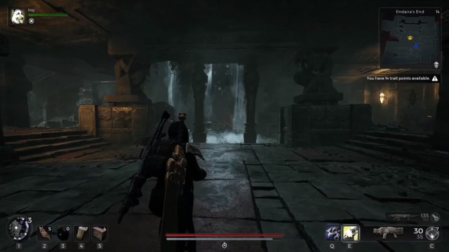 The room with several small waterfalls in Remnant 2