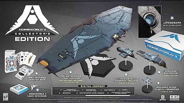 The items from Homeworld 3's Collector's edition and their specifications.