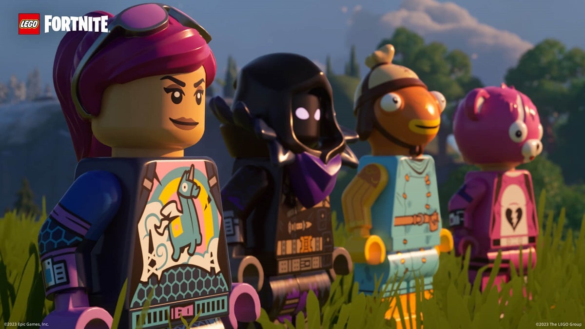 LEGO Fortnite characters standing together