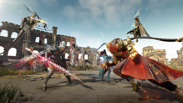 Players fighting in Black Desert.