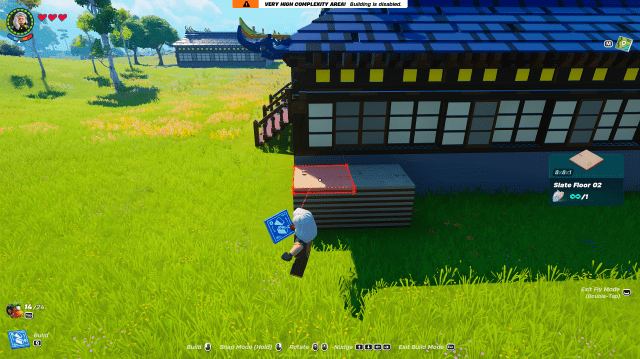 Build limit in LEGO Fortnite.