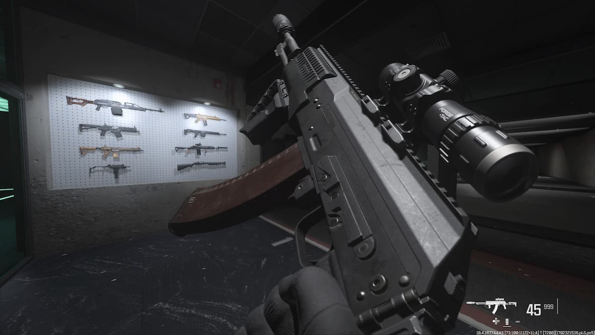 A screenshot of the SVA 545 in Warzone.