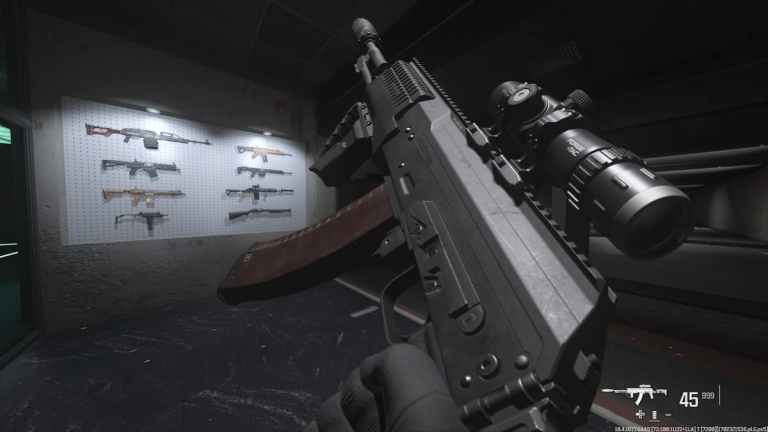 A screenshot of the SVA 545 in Warzone.