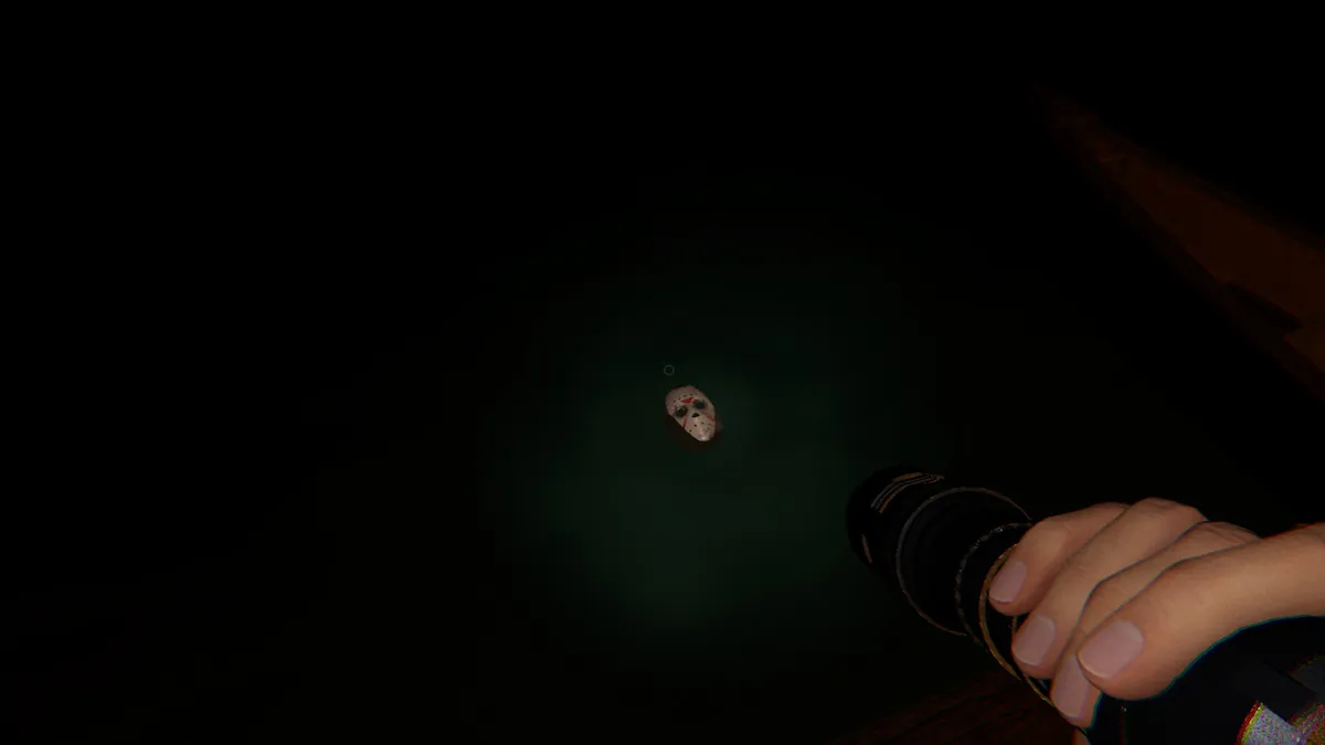 Jason's mask in the lake in Phasmophobia.