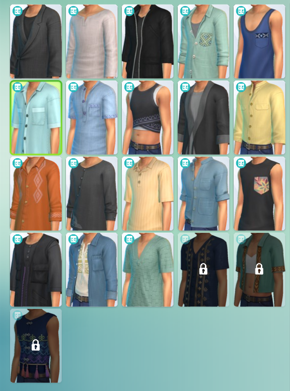 All tops in The Sims 4 For Rent.