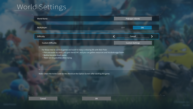 Casual world setting in Palworld