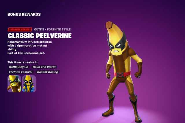 Classic peelverine in Fortnite