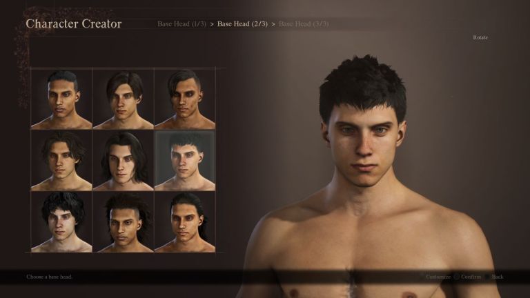 A screenshot of a video showcasing the character creation menu in Dragon's Dogma 2