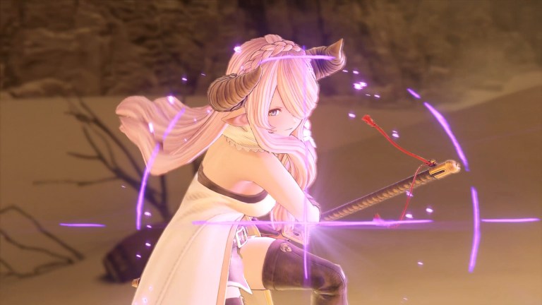 Granblue Fantasy: Relink character wielding a weapon