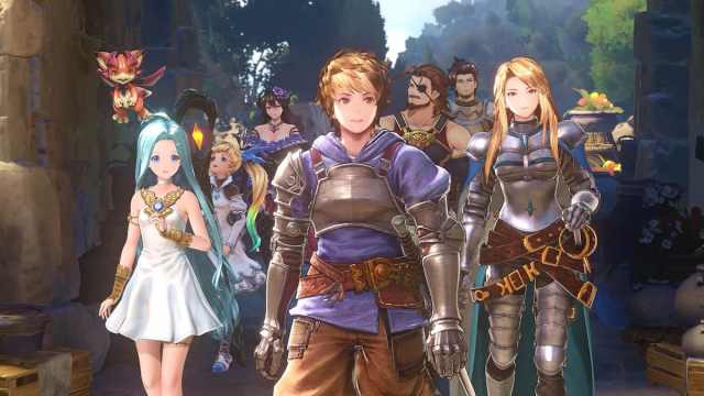 A group of Granblue Fantasy: Relink characters walking towards you.