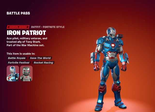 Iron Patriot in Fortnite