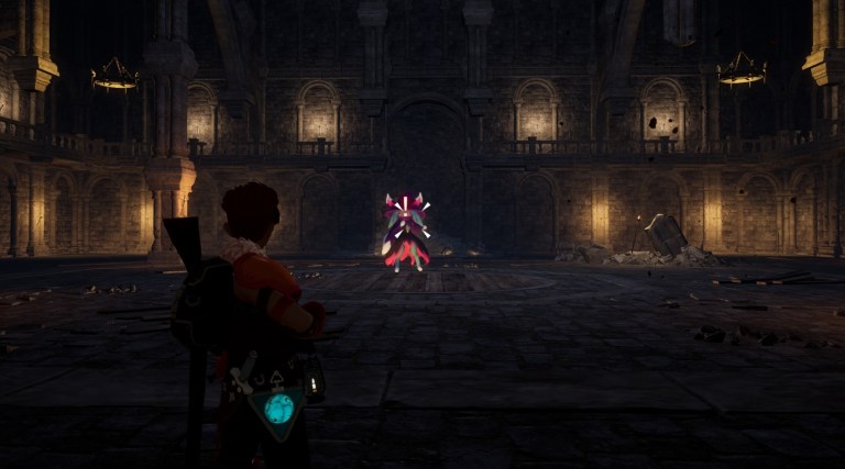 Katress standing in its dungeon in Palworld