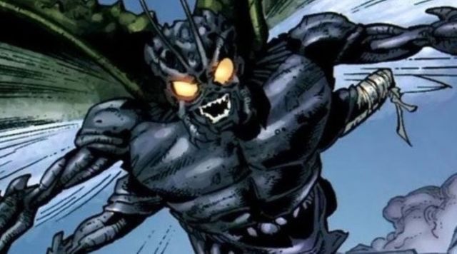 Miek in the comics, showing his four arms and yellow eyes.