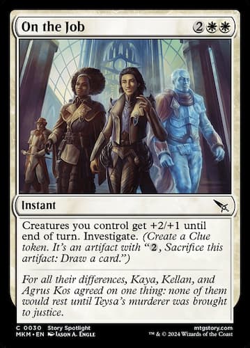 Detectives walking through building on Ravnica