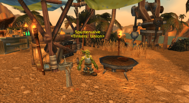 Sputtervalve, a goblin in WoW Classic located in Ratchet near the town's flight master