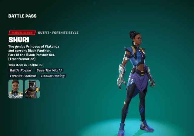 Shuri in Fortnite