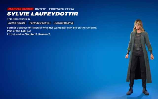 Sylvie Laufeydottir skin in Fortnite