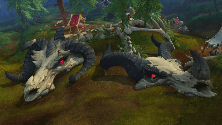 Dragon bones in the Traitor's Rest area in WoW Dragonflight