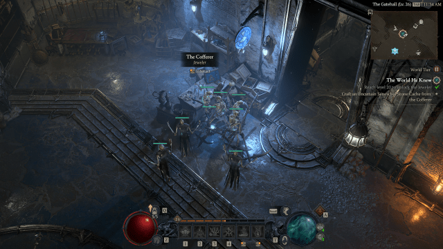 The Cofferer, a construct jeweler, in The Gatehall in Diablo 4.