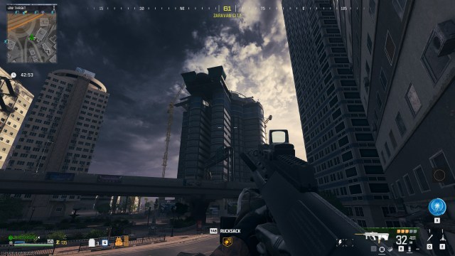 Dokkaebi Warlord Stronghold on top of a skyscraper in MW3 Zombies.