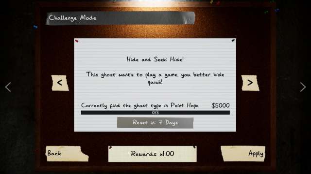 The Hide and Seek: Hide! challenge description in Phasmophobia.