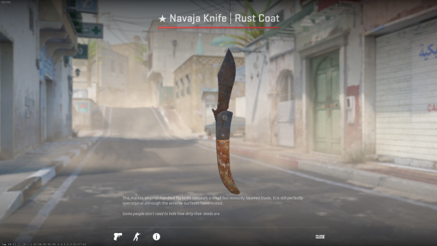 Navaja Knife Rust Coat from CS2.