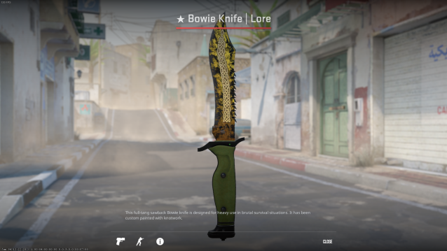 Bowie Knife Lore from CS2.