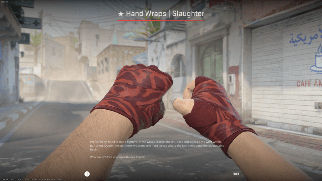 Hand Wraps Slaughter gloves in CS2.