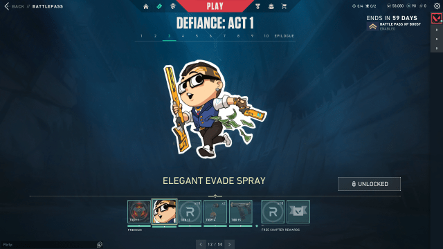 The Elegant Evade spray in VALORANT.