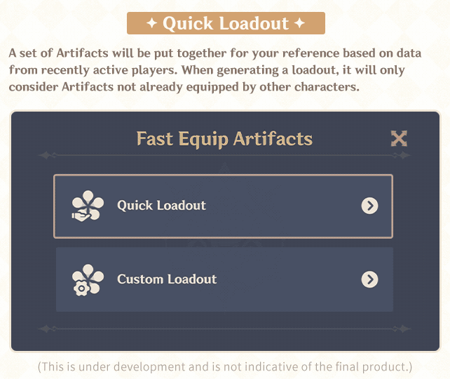 A window showing Loadout options.