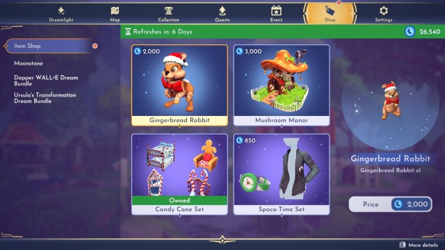 All of the weekly shop items.