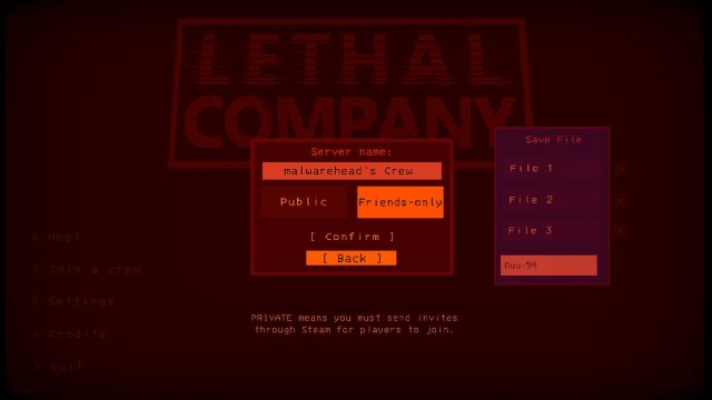 Ouu-59 level in Lethal Company main menu