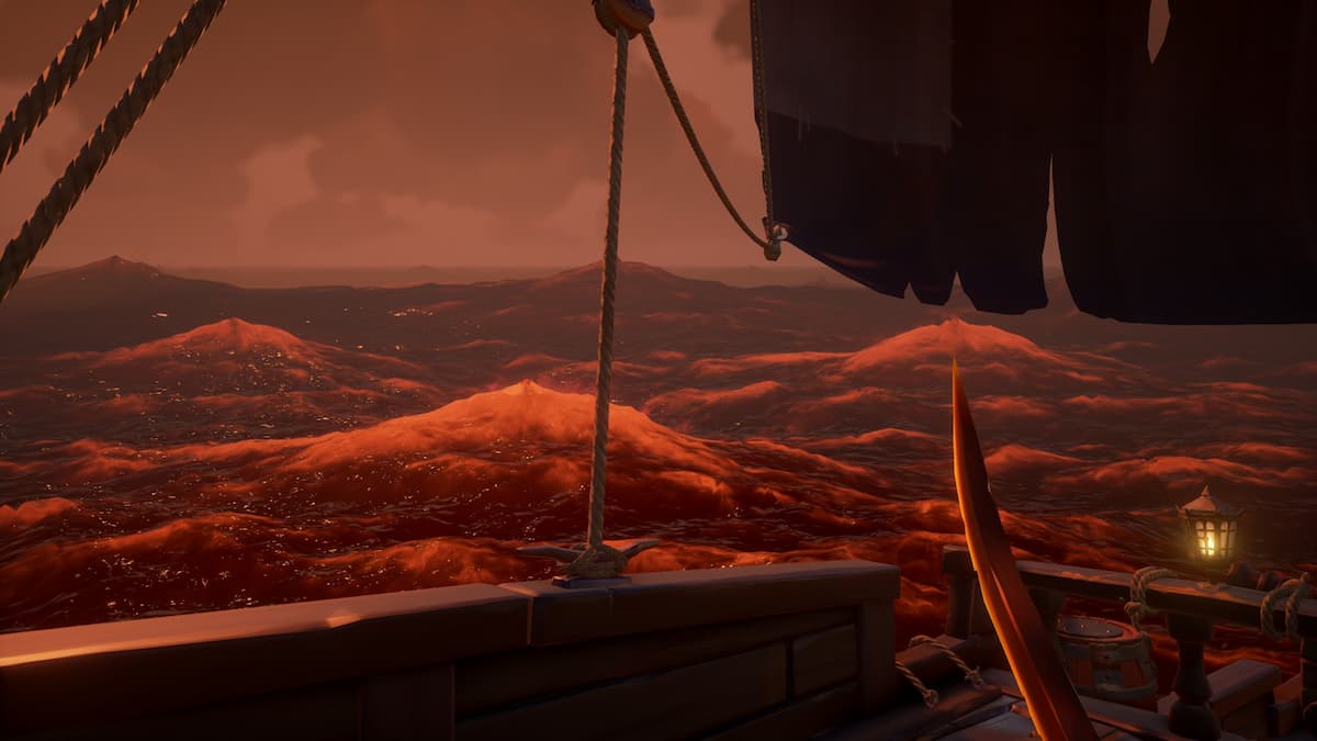 Sloop sailing through the Red Sea