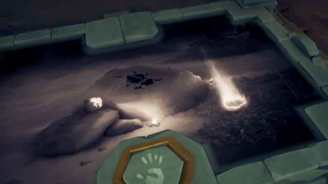 A screenshot from Sea of Thieves showing a Medallion dug up
