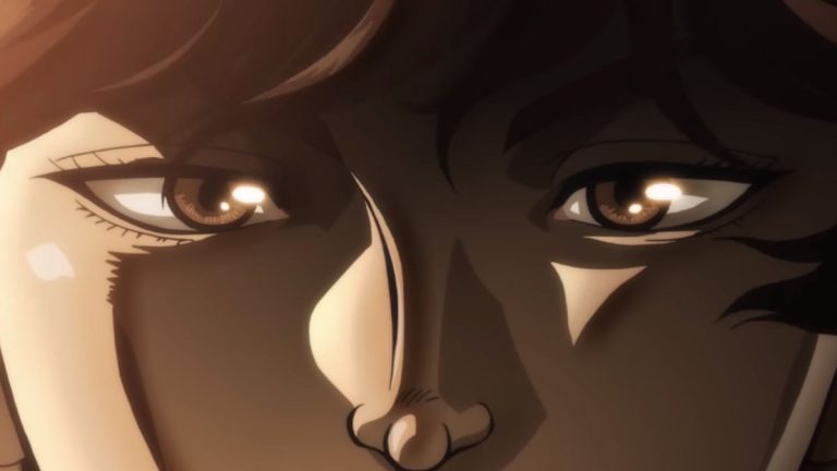 baki hanma extreme close up in netflix anime