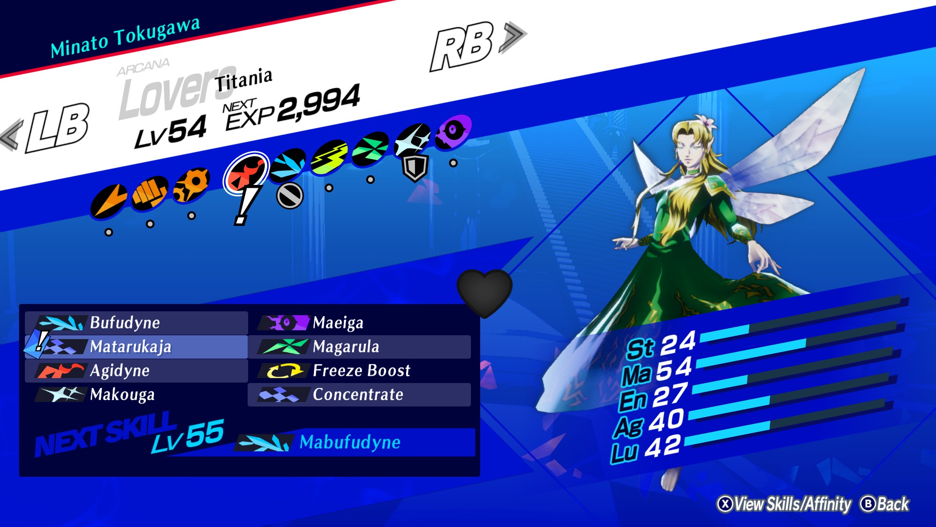 A Titania with Matarukaja in Persona 3 Reload