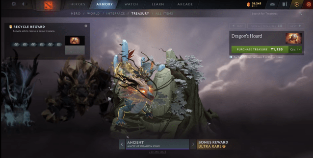 Ancient Dragon King cosmetic in Dota 2.