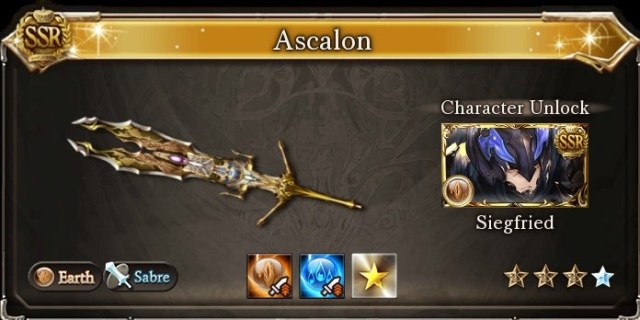 Icon image showing the Ascalon in Granblue Fantasy Relink