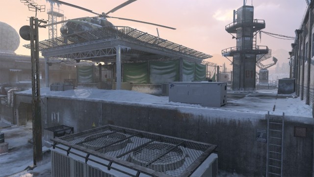 Top, snowy area on the OG MW2 map Sub Base.