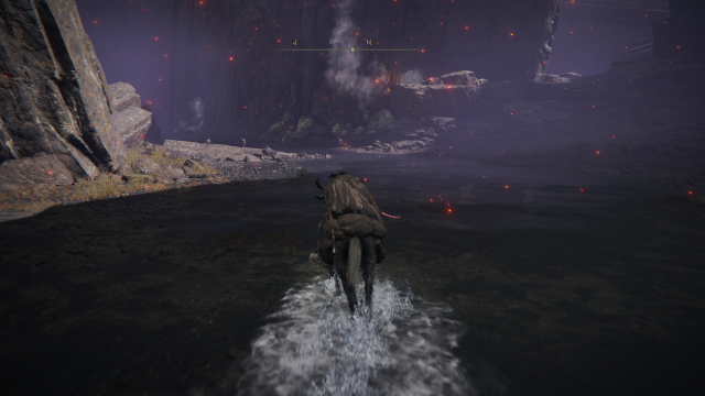 Image of the Tarnished riding to Fort Laiedd in Elden Ring.