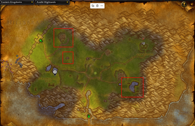 Location of pivotal areas in Enlightened Judgements rune's questline.