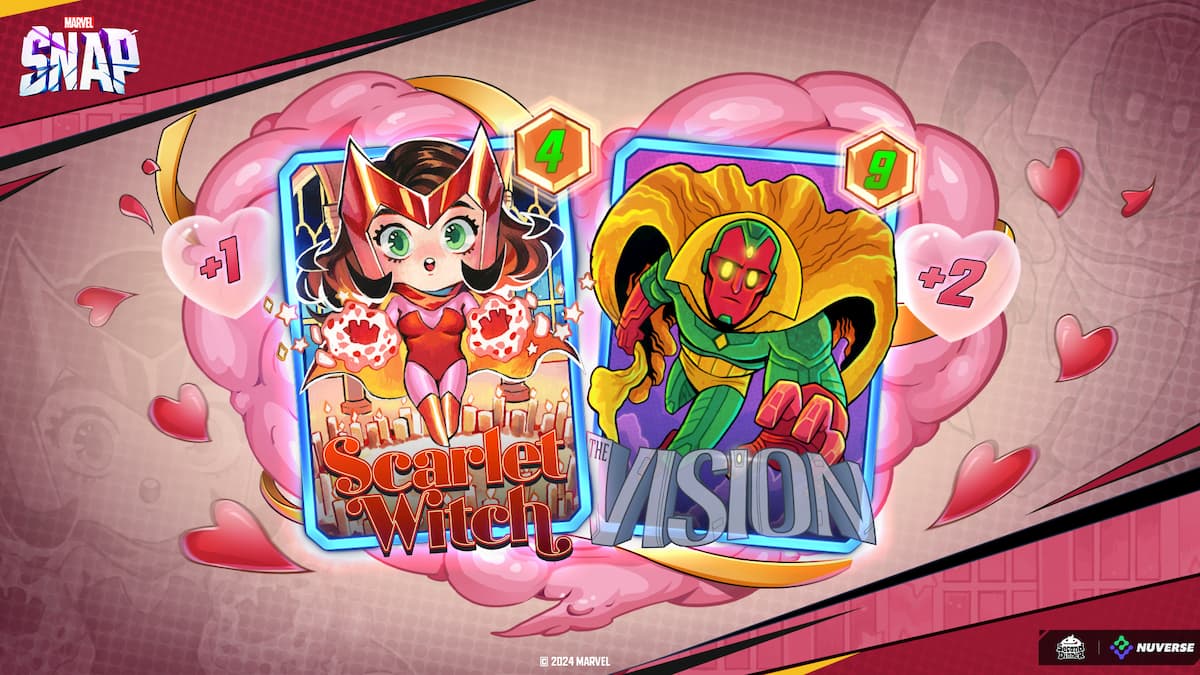 Vision and Scarlet Witch Marvel Snap Valentine's Day