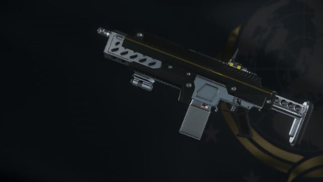 The shotgun SG-225 Breaker, as shown from the Warbond Menu in Helldivers 2.