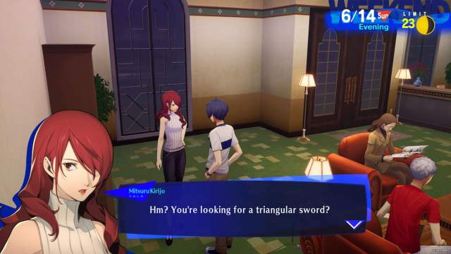 How to get a triangular sword in Persona 3 Reload