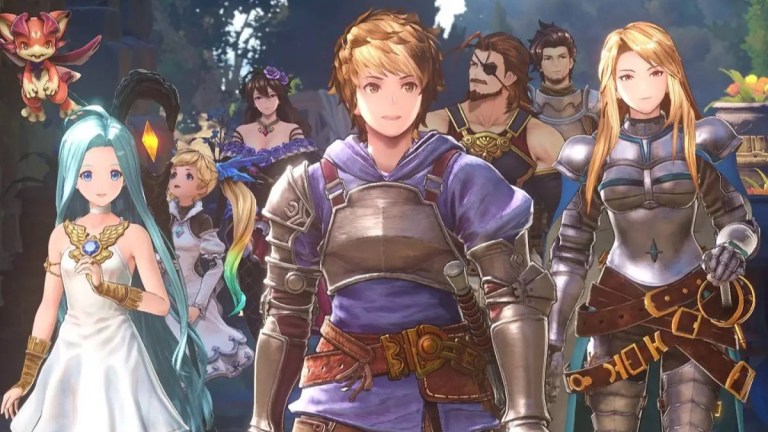 A promotional image of the characters from Granblue Fantasy: Relink