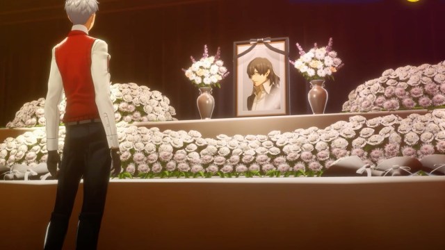 Persona 3 Reload Shinjiro's funeral.