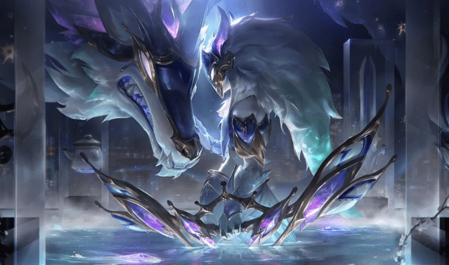 Kindred's Prestige Porcelain skin from League of Legends