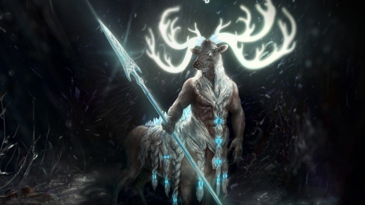 The God Heorot in a loading screen in Last Epoch.