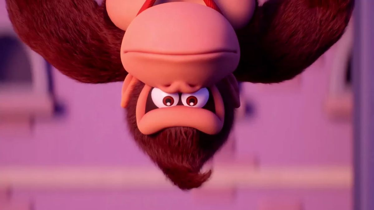 Donkey Kong falling headfirst