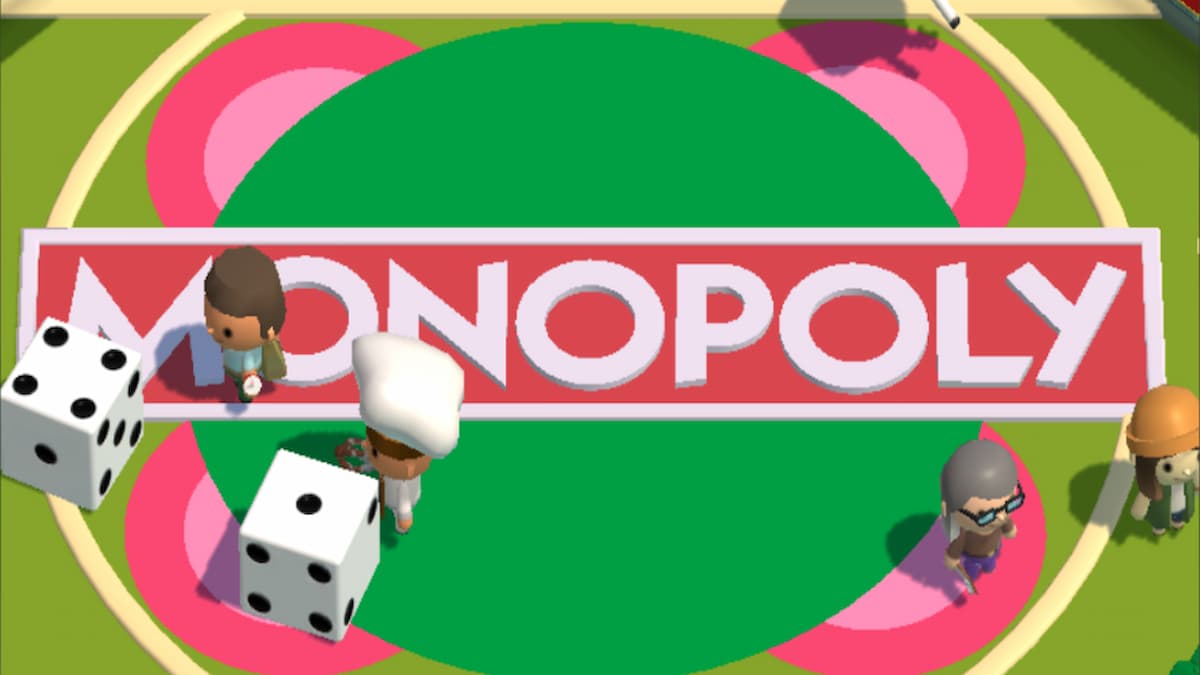 Monopoly GO game board with Dice and NPC characters
